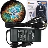 HQRP Replacement AC Adapter 90W for Dell PA-9 Inspiron 1100, 8200, 5100 & Latitude C640, C840 Series Laptop / Notebook PC plus HQRP Mousepad plus Targus Retractable FireWire Cable