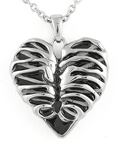 Women's Controse Jewelry Heart Rib Cage Necklace