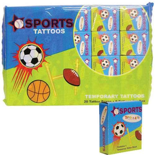 Childrens Toyshop  Toys : Sports Tattoo Favors (20 count)