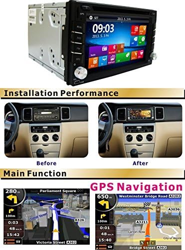 (Ship from USA) Generic 6.2'' Car DVD GPS Navigation 2DIN Car Stereo Radio Car GPS Bluetooth USB/SD Universal Interchangeable Player