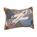 Patch Magic 16-Inch by 12-Inch Airplane Crib Toss Pillow Case
