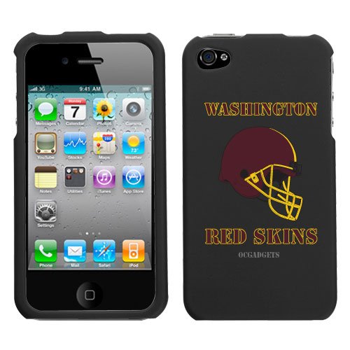 iPhone 4 4S Washington Redskins Black Superior Helmet Snap on Hard Cover
