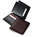 Baekgaard Men's Collection Black Leather Tri Fold Wallet