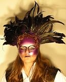 Amethyst Feather Mask