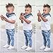Efaster® 1Set Kids Baby Boys Short Sleeve T-Shirt Tops+Scarf+Trousers Clothes Outfits