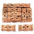 Rectangle Tube Beads Copper Plated New 13mm Approx 10