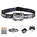 OUTPO 5 Modes Headlight Headlamp Flashlight Led Camping Lantern With 3 AAA Batteries And IP67 Waterproof for Hiking, Camping, Riding, Fishing, Hunting, Running, Outdoor Equipment, Reading
