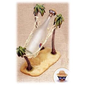 Hammock and Palm Trees Wine Bottle Holder and Stopper by ecWorld