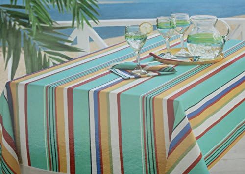 Indoor Outdoor Summertime Round 70" Tablecloth with Zipper