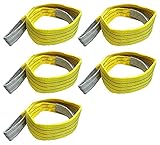 スリングベルト 5本セット 1m 幅75mm 使用荷重2400kg ナイロンスリング 吊上げ 牽引