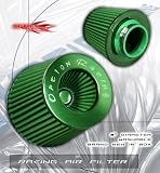 UNIVERSAL 3 AIR INTAKE FILTER GREEN HONDA CIVIC PRELUDE / ACURA RSX TL / TOYOTA MR2 TURBO CELICA