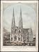 New Cathedral of New York, Fifth Avenue, 50th & 51st Streets, commenced August 15, 1858, by the Most Revd. John Hughes, fourth Bishop & first Archbishop of New York, James Renwick Jr., William Rodrigue, Architects (Reprint measured in inches 18 x 24)