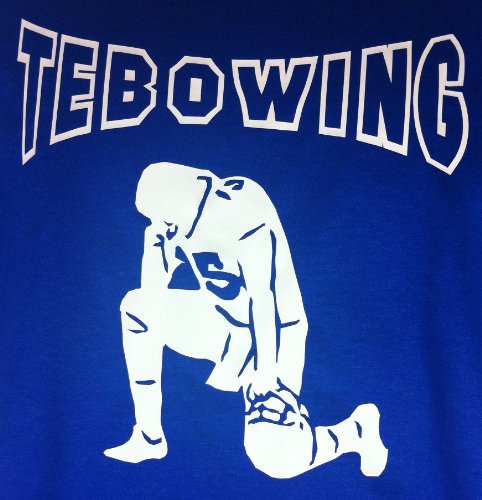 Tebowing Tim Tebow Denver Football Broncos Jesus Adult T-Shirt Small