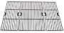 Music City Metals 67413 Gloss Cast Iron Cooking Grid Set Replacement for Select Brinkmann and Charmglow Gas Grill Models