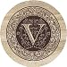 THIRSTYSTONE COASTER SET * MONOGRAMS * V