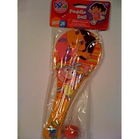 Nick Jr. Nickelodeon Dora the Explorer Paddle Ball (Yellow with Dora and Boots)