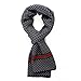 Men's Scarf Knitted Gentlemen Dress Scarf Fall and Winter Unisex Scarf (Blue&Gray)