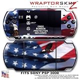 Ole Glory WraptorSkinz Skin and Screen Protector Kit fits Sony PSP 3000