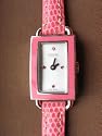 Coach Pink Bridal $298 Watch w/Swiss Movement + Lizard Band