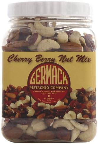 Germack Cherry Berry Nut Mix, 16 Ounce Jars (Pack of 2)