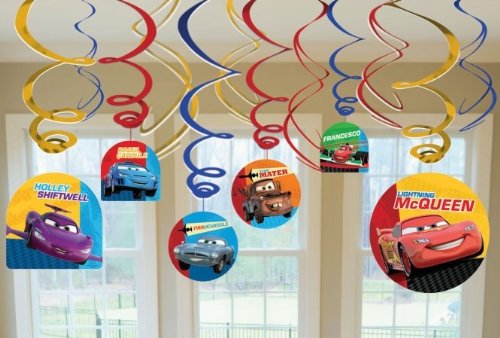 Disney Cars 2 Hanging Swirl Value Pack (Multi-colored) Party Accessory