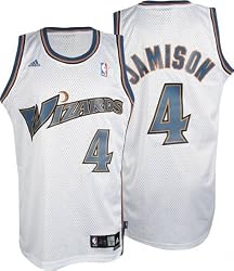 Antawn Jamison Jersey: adidas White Swingman #4 Washington Wizards Jersey