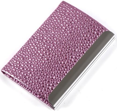 YOURONG Business Name Card Holder Stainless Steel Case (Purple)