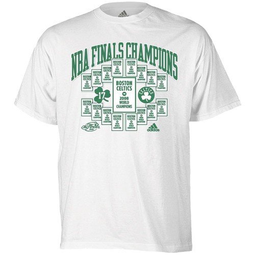 Buy adidas Boston Celtics White 2008 NBA Champions 17-Time Champs Banner T-shirt by Adidas