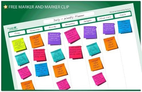 7 Column Organizing System 19 in x 24 in - Laminated and Erasable by PlanetSafe Planners