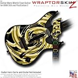 Alecias Swirl 02 Yellow Skin fits Band Hero, Guitar Hero 5 & World Tour Guitars for XBOX 360 & PS3 (