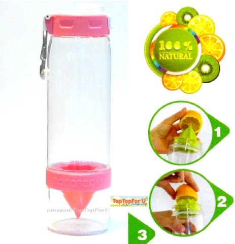 High Quality FLIP CAP 31-Ounce Boboroom Pink Citrus Juicer Water Bottle Odor Free Leak-Proof (free authentic garfield sticker for DIY)