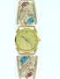 Men's Genuine American Navajo Indian Band & Watch with Genuine Turquoise stones.