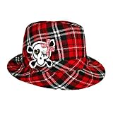 SKULL W/BOW ON RED PLAID FEDORA HAT 51pXKYbxFeL. SL160 SKULL W/BOW ON RED PLAID FEDORA HAT