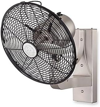 Savoy House Skyy 13-Inch 3-Speed Wall Fan in Nickel .