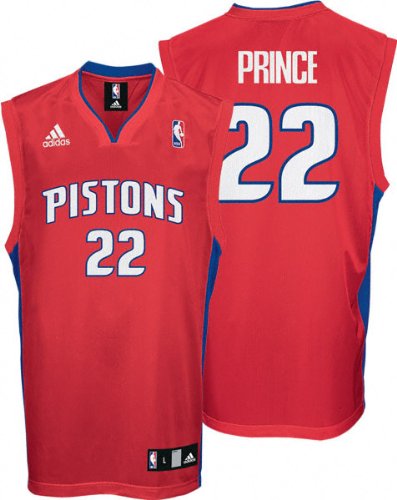 Tayshaun Prince Youth Jersey: adidas Red Replica #22 Detroit Pistons Jersey