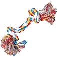 Zanies Cotton Knotted Rope Bone Dog Toy, 10-Inch