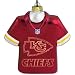 SC Sports Kansas City Chiefs Laser Jersey Ornament