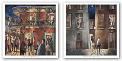 Charlas Nocturnas and New Orleans Streets Set by Didier Lourenco 36"x36" Art Print Poster