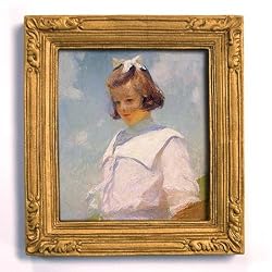 Portrait of Elisabeth - Gold Frame Magnet with pop-out easel (2-3/4" x 2-1/2")