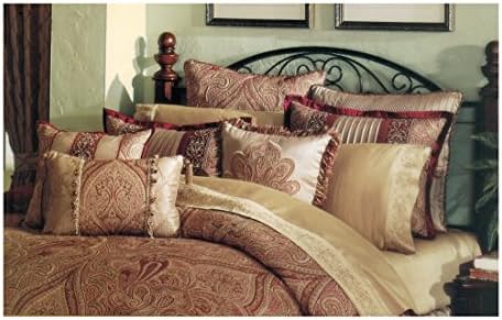 Castille Garnet Euro Sham - 26 X 26 Inches