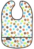 Kushies Waterproof Bib, White Circle, Infant