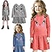 2016 Baby Girls Kids Casual Cat Printed Dresses Children Clothing Princess Dress