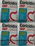 Coricidin HBP Cold & Flu Relief Relief, 48 Tablets (4 - 12 Tablet packs)