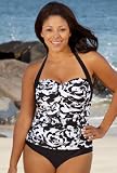 Two Styles! Beach Belle® Riviera Plus Size Bandeau Halter Swimsuit - Plus Size Swimwear Plus Size Swimsuits