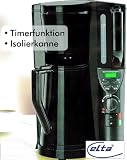 Produkt-Bild: Kaffeemaschine mit Timer und Isolierkanne Kaffeemaschine mit Timer Isolierkanne 15 Tassen Display Kaffeeautomat SCHWARZ