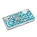 Evtech(tm) for [Samsung Galaxy Note 4] Butterfly Floral Bling Crystal Glitter Book Style Folio Pu Leather Wallet Case with Handbag Phone Holder & Card Slots