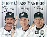 Don Mattingly Autographed with Tino Martinez and Jason Giambi 8 x 10 Photograph (Unframed)