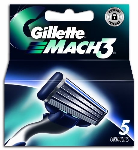 Gillette - 80201241 - Mach3 - Pack de 5 Lames