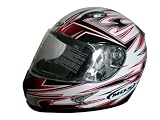 Kinder Motorradhelm rot/weiß MDS + Sturmhaube