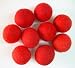 Felted Wool Beads- Pack of Nine 3/4 Inch Diameter Red